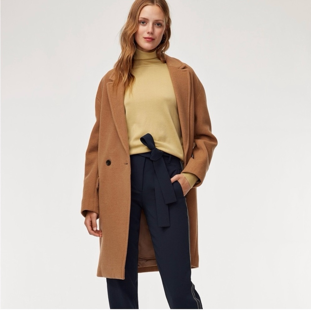 Aritzia Wilfred Lyon Double Breasted Virgin Wool Coat